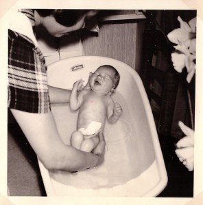 Schrijven over een baby in bad